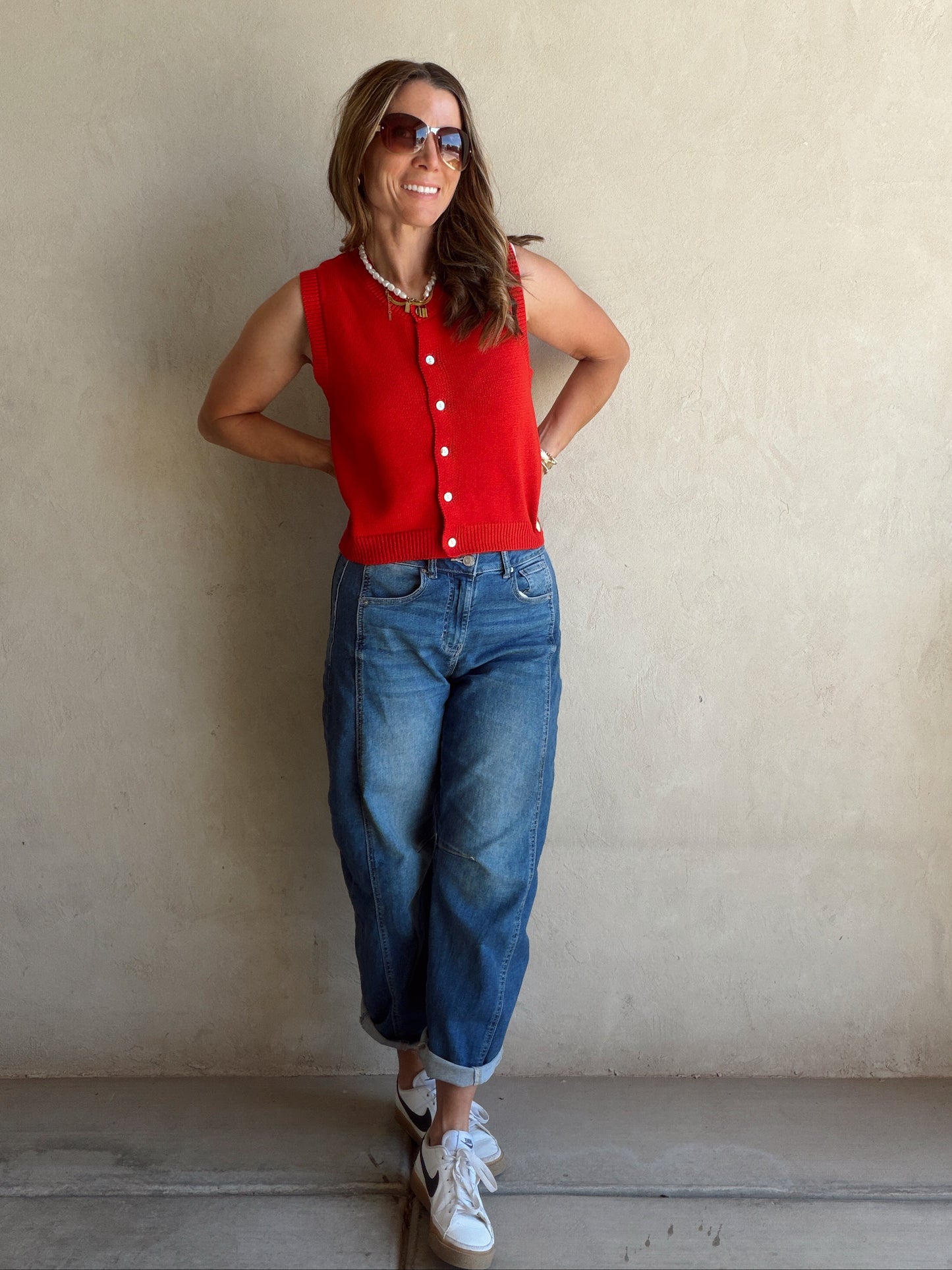 Elizabeth Tank in Red