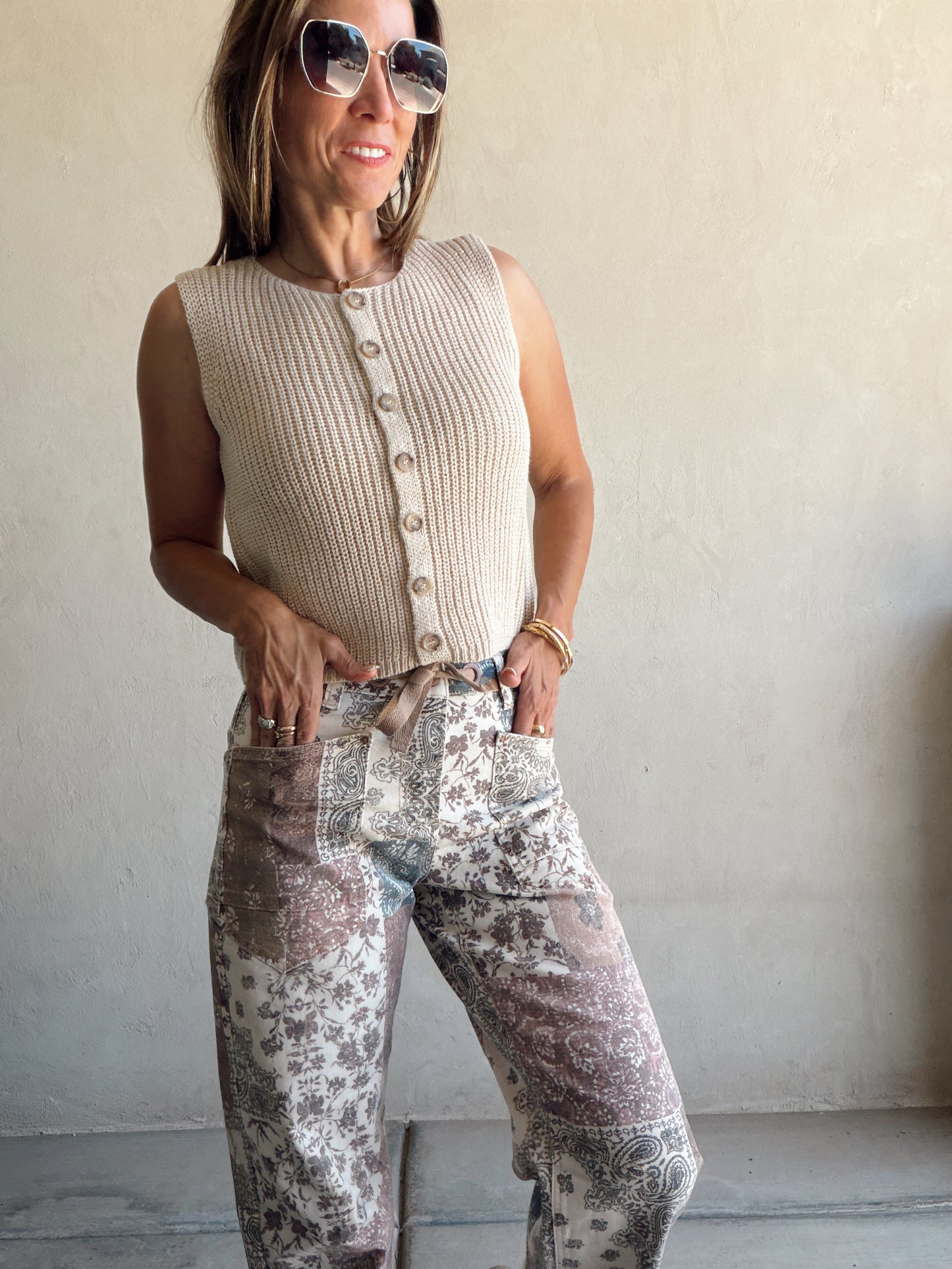 Hadley Quilted Drawstring Barrel Pants