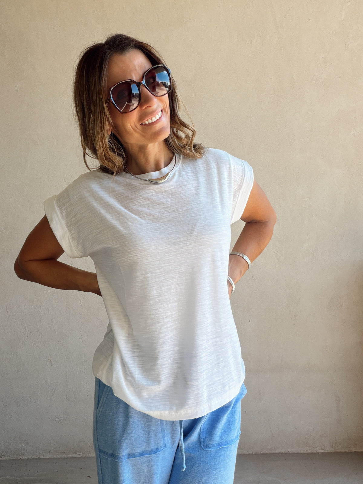 Lindsay Knit Top in White
