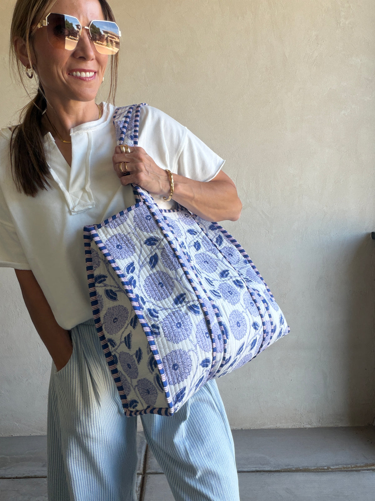 Mindee Quilted Bag – Blue & Dreamy Periwinkle