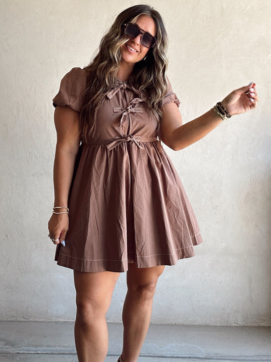 Gingerbread Dress in Chocolate Brown