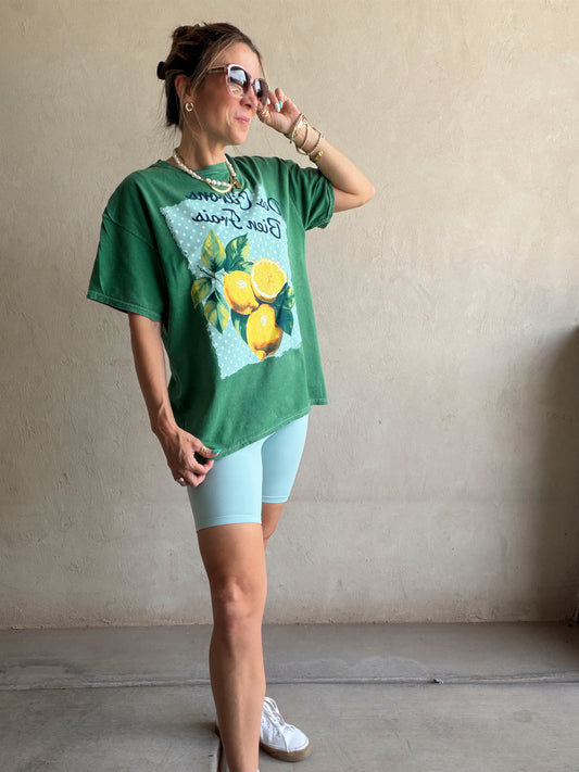 Lemon Tee in Mineral Washed Green