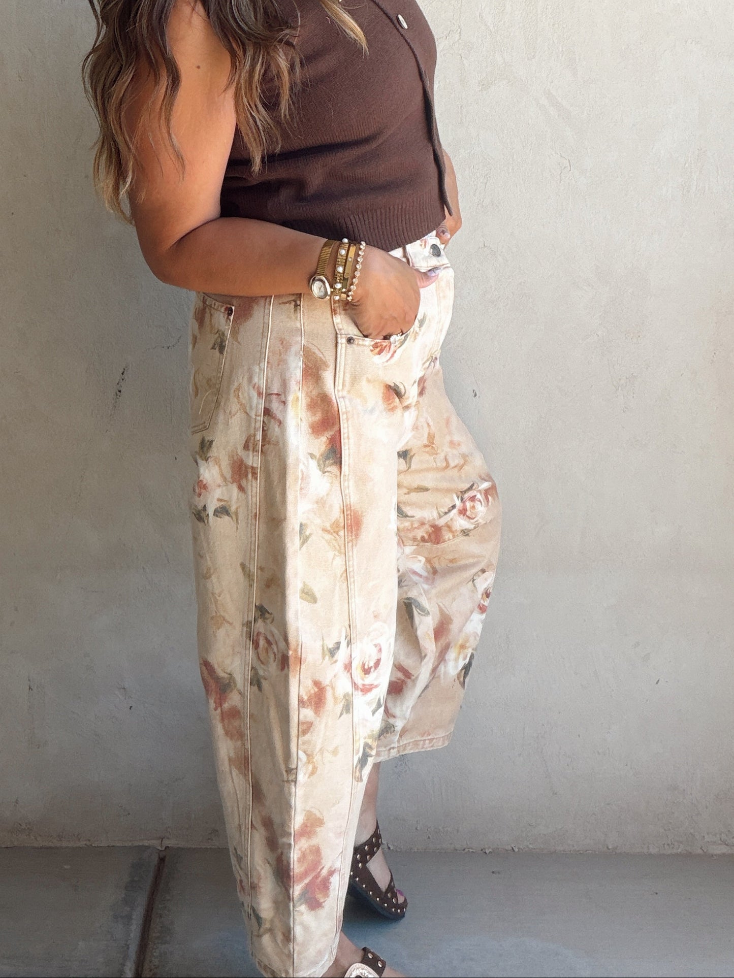 Vera Floral Barrel Jeans