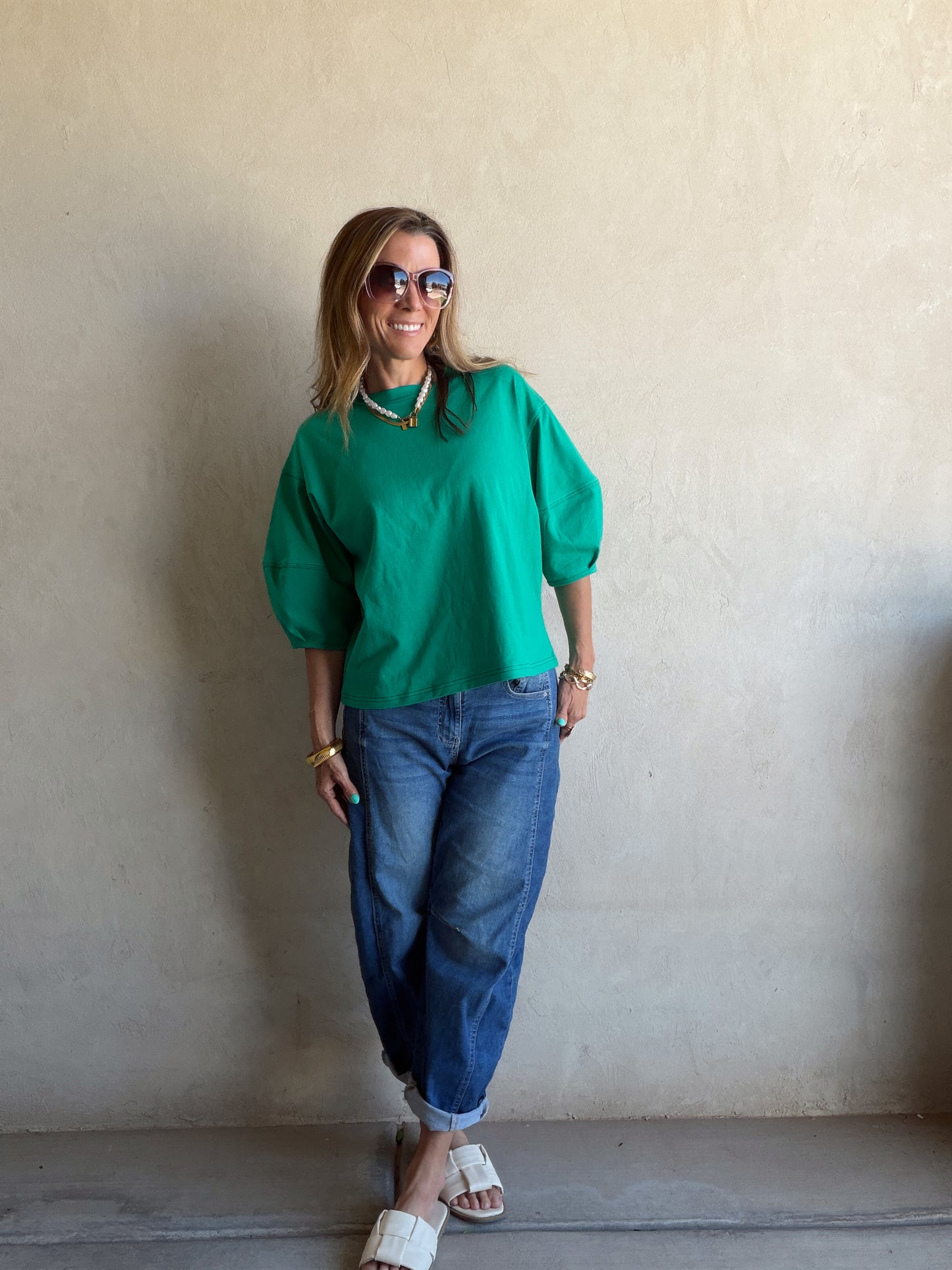 Jenelle Top in Kelly Green