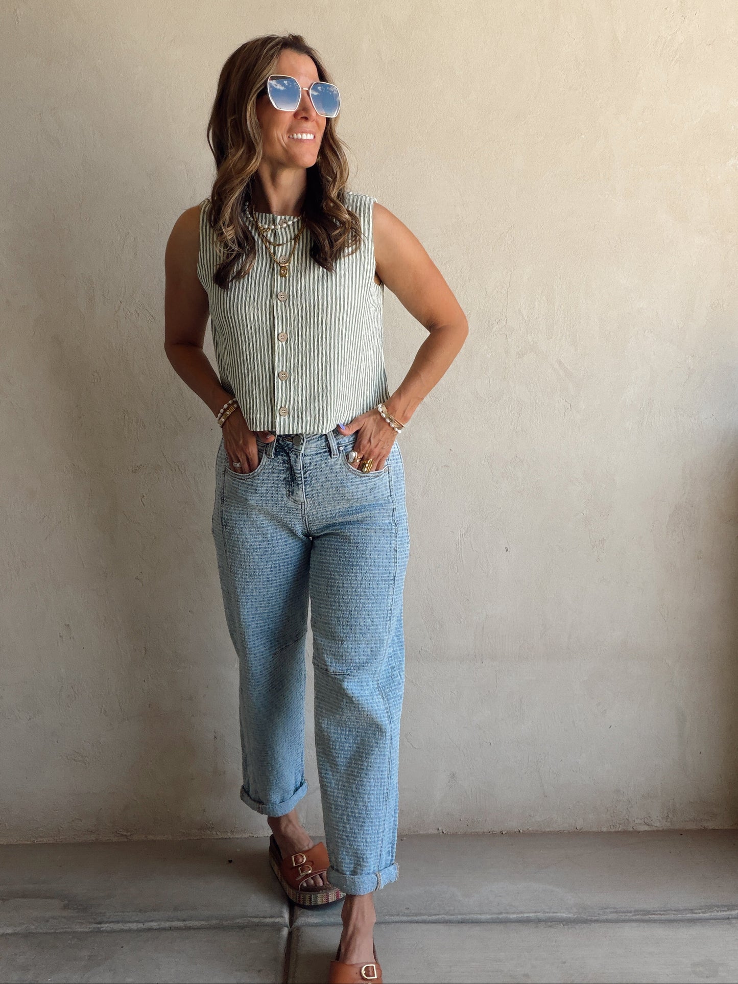 Lilly Light Wash Barrel Jeans