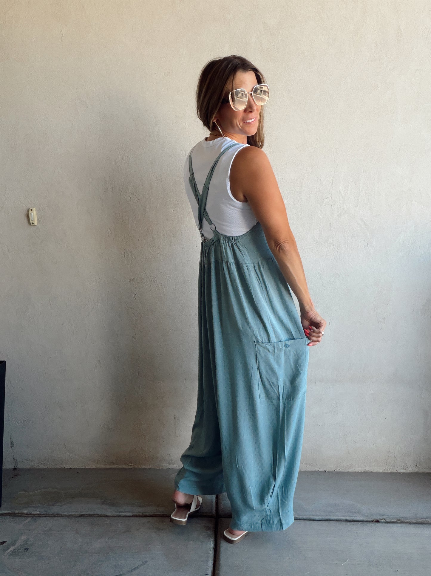 Millie Romper in Light Blue