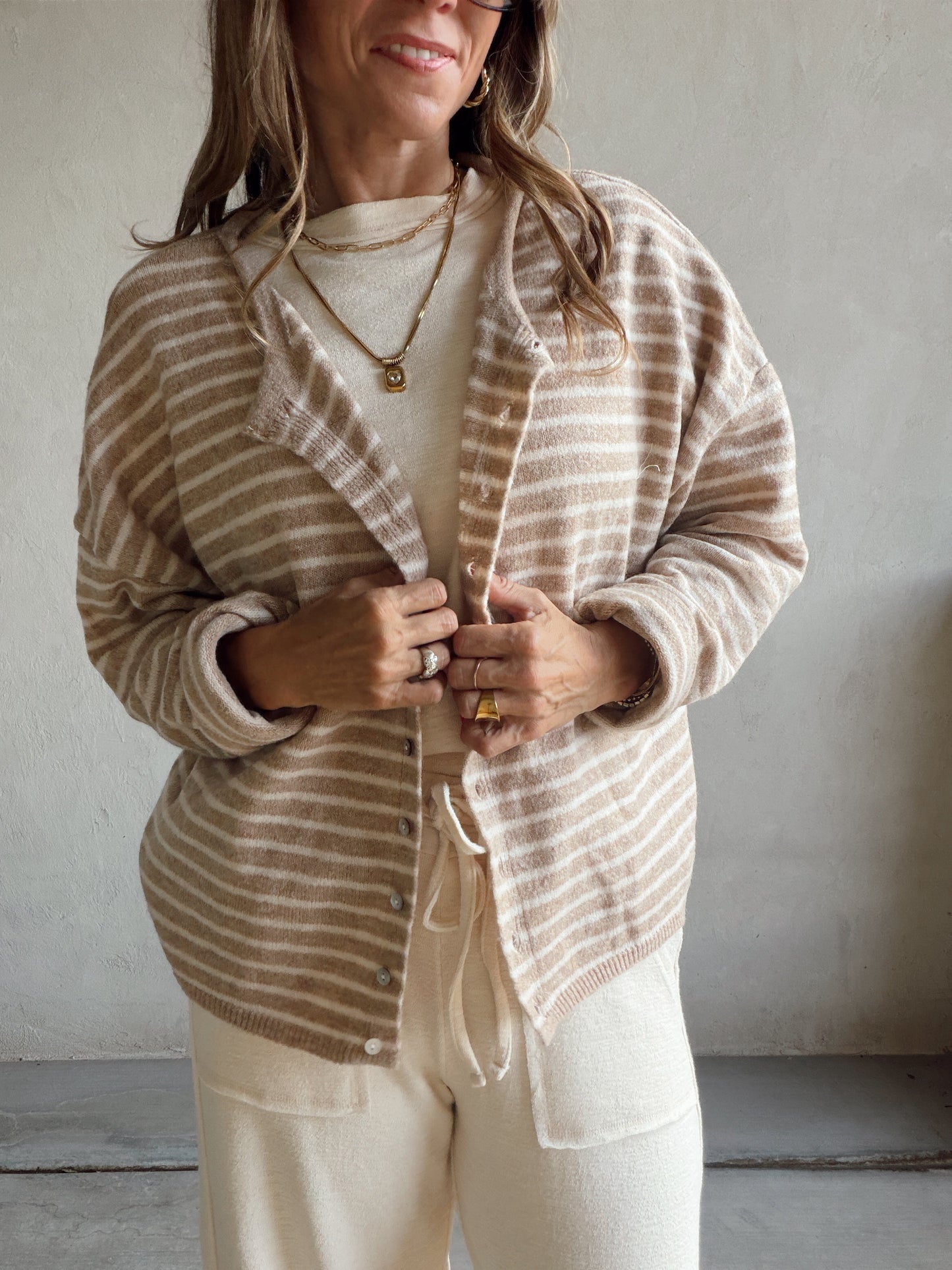 Bridget Cardigan in Light Mocha