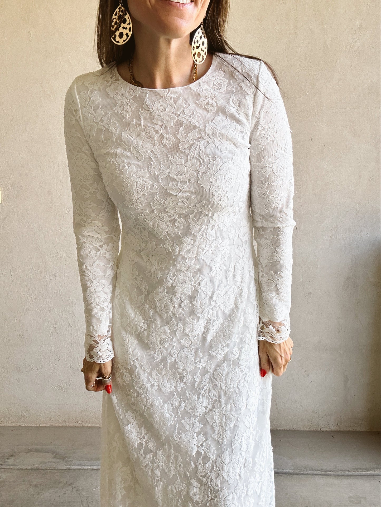 Kaylin Lace Dress in White