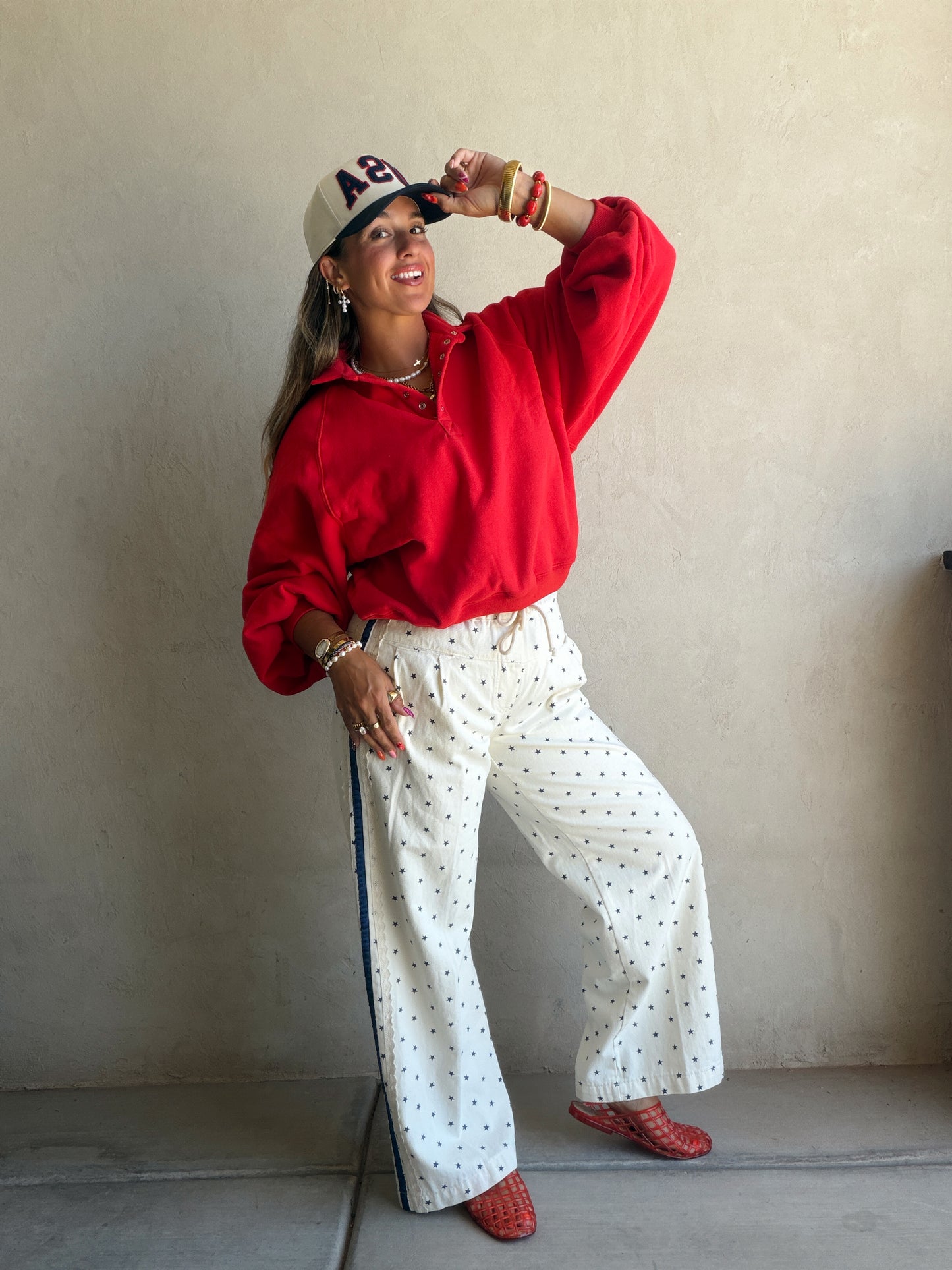 Alana Star Pants in Cream