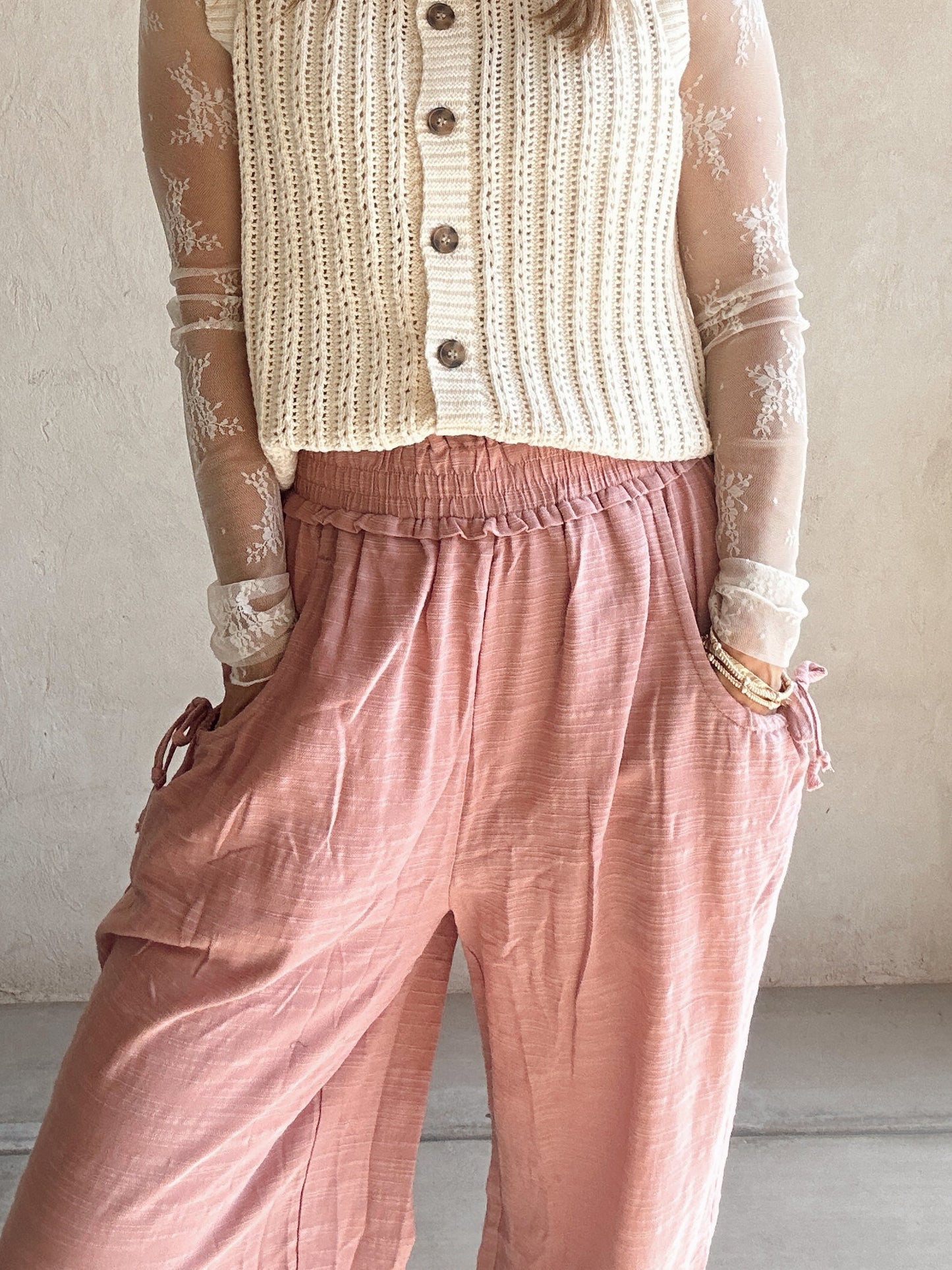 Lila Loose Pants in Mauve