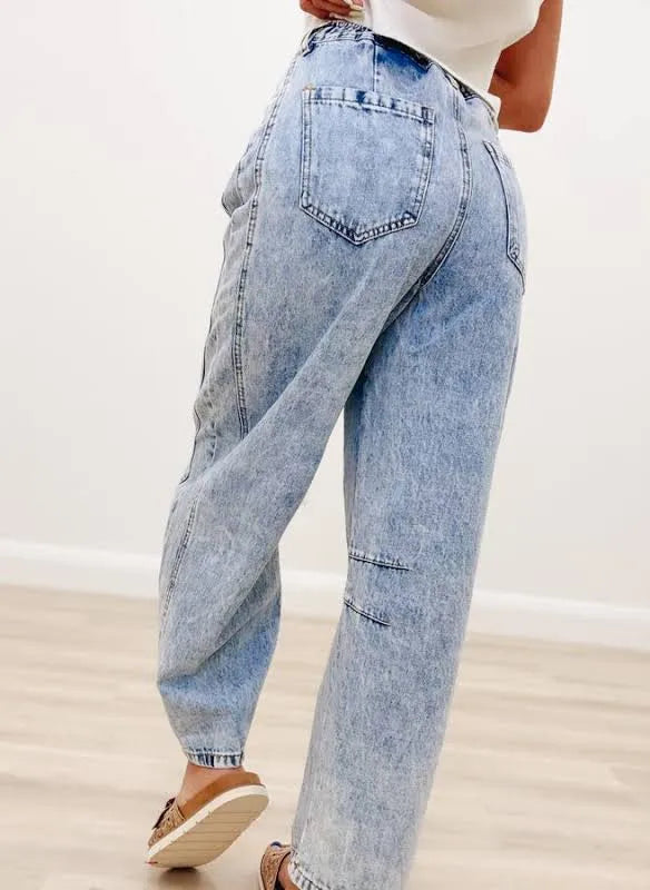 Annika barrel Jeans in Acid Wash