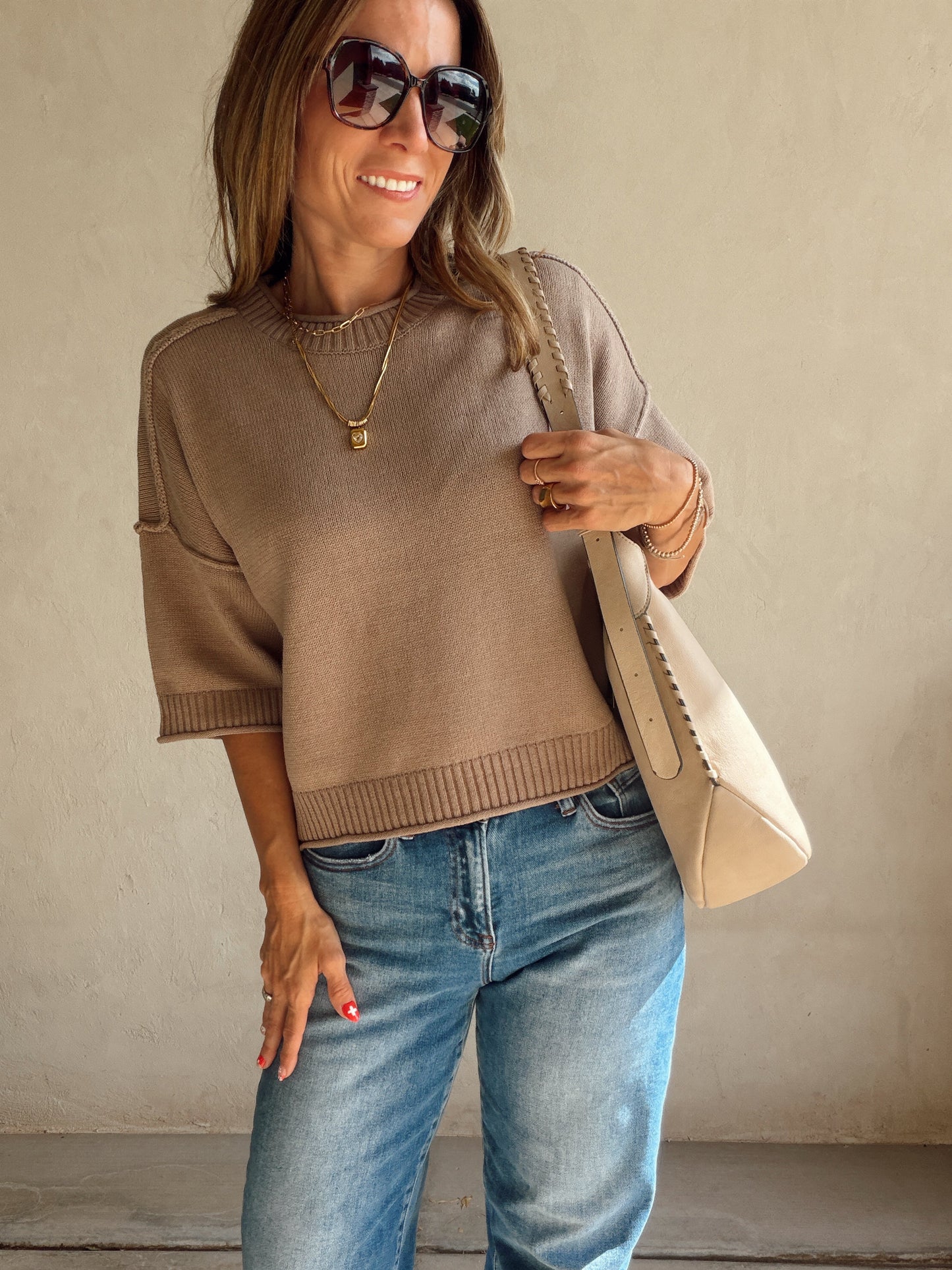 Annie Sweater in Taupe