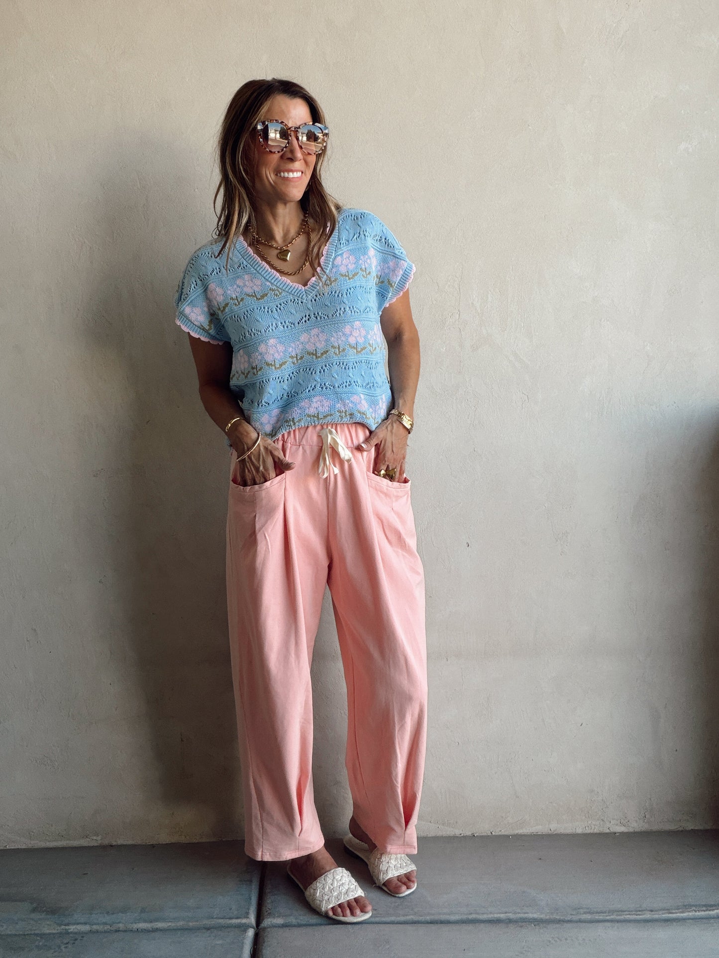 Kendall Floral Top in Pink Floral