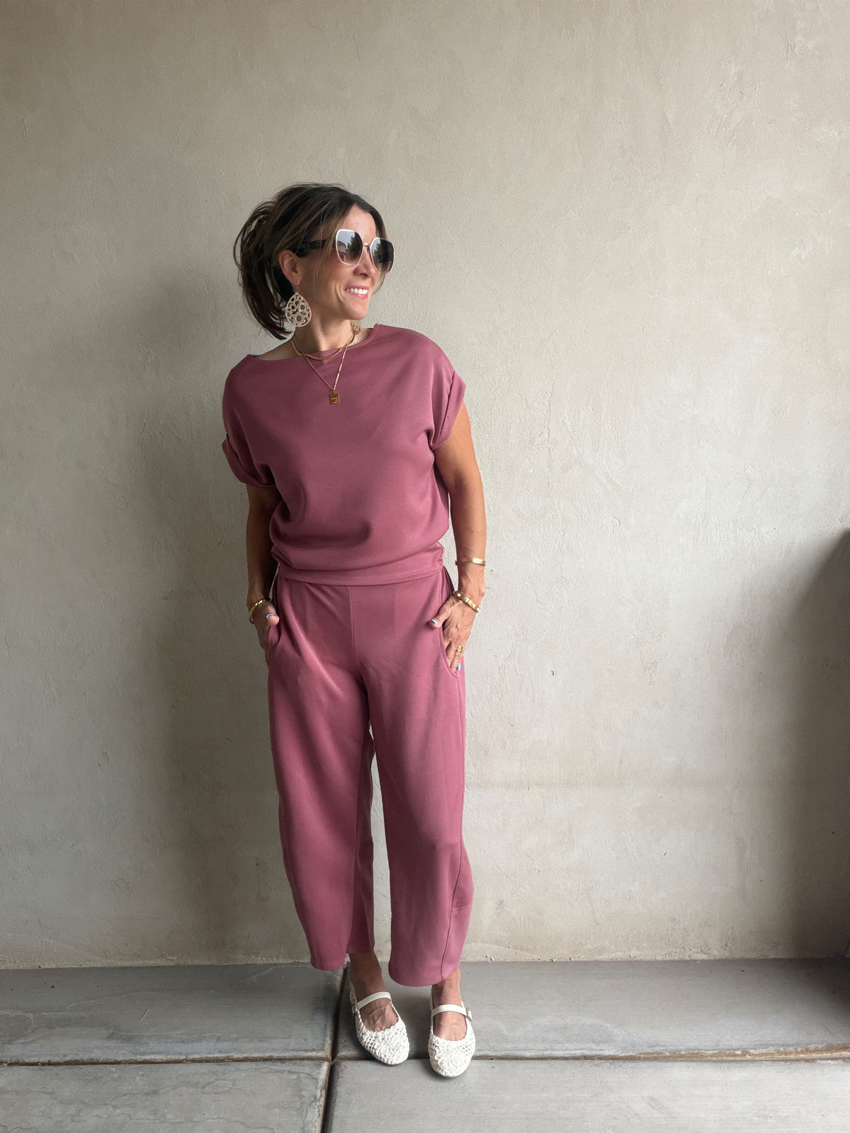 Keri Set in Dusty Rose