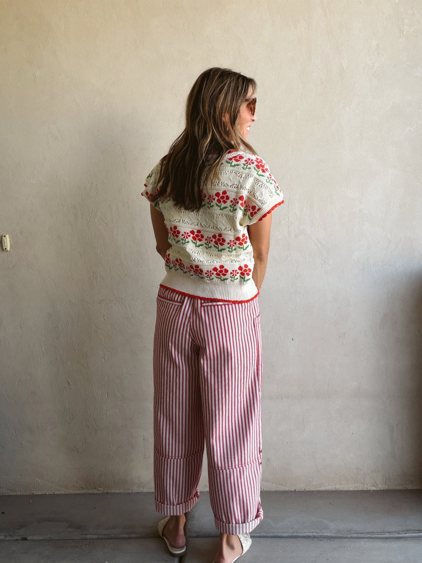 Kendall Floral Top in Cream Floral