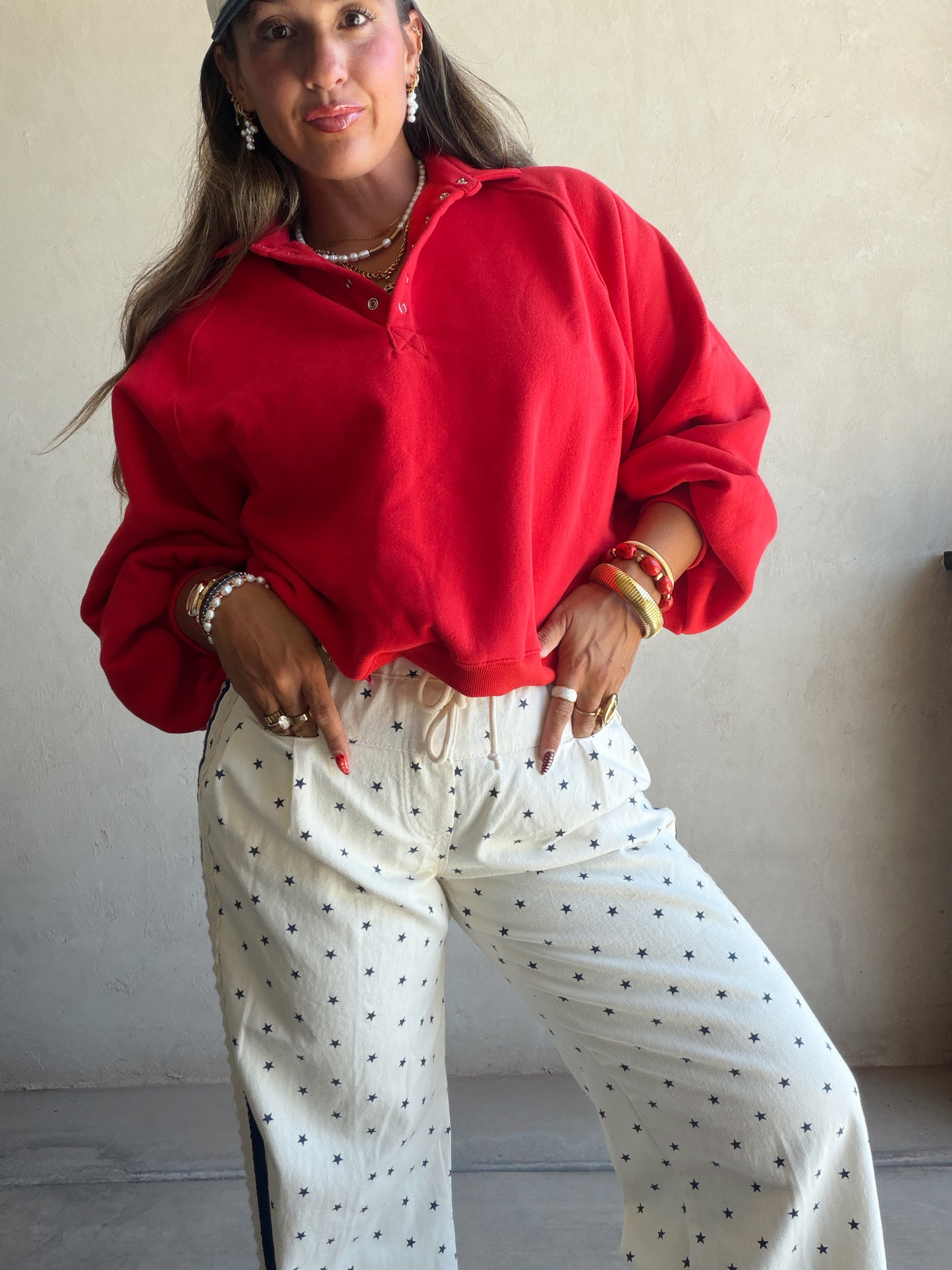 Alana Star Pants in Cream