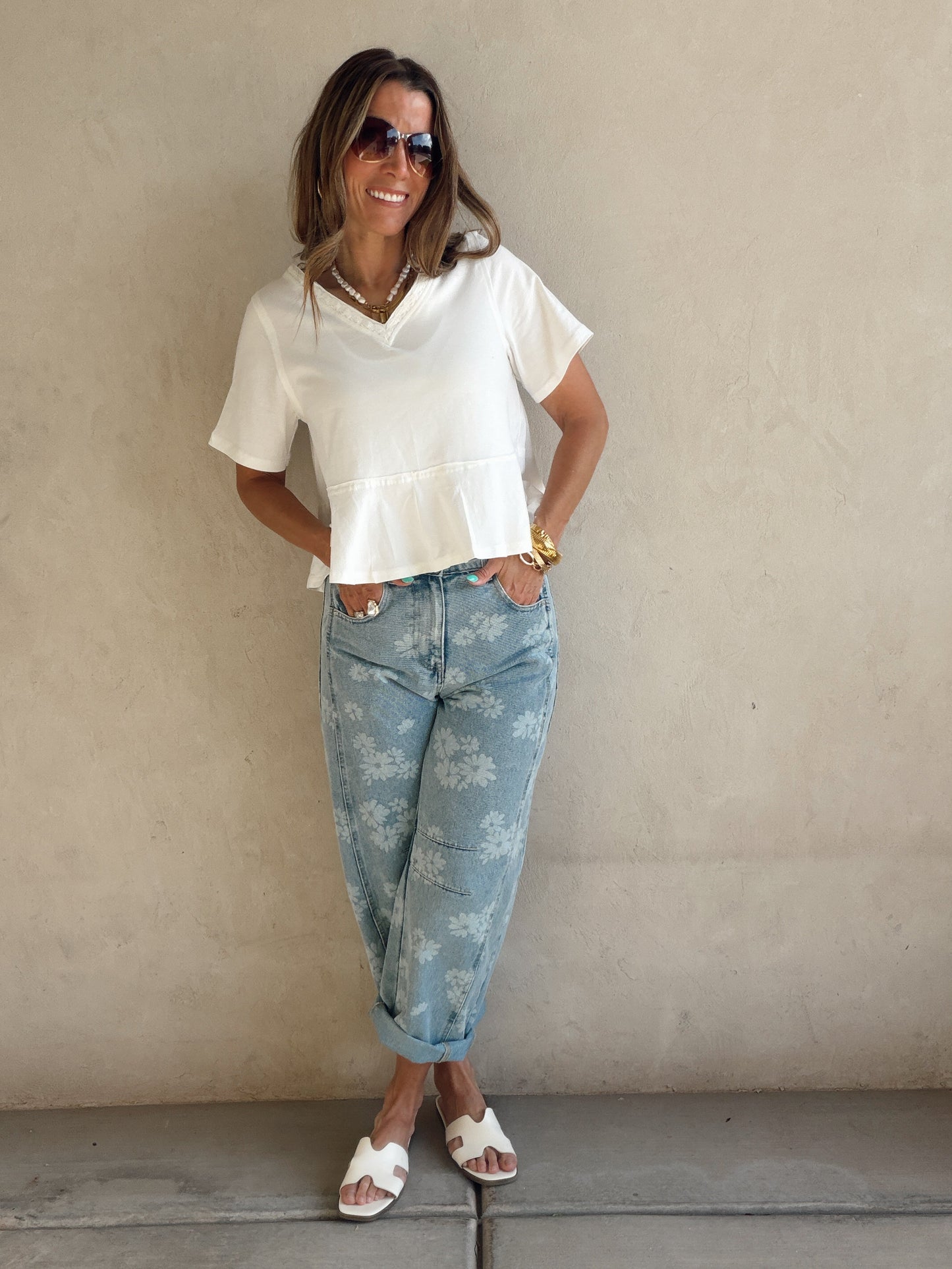 Wendy Tiered Top in White