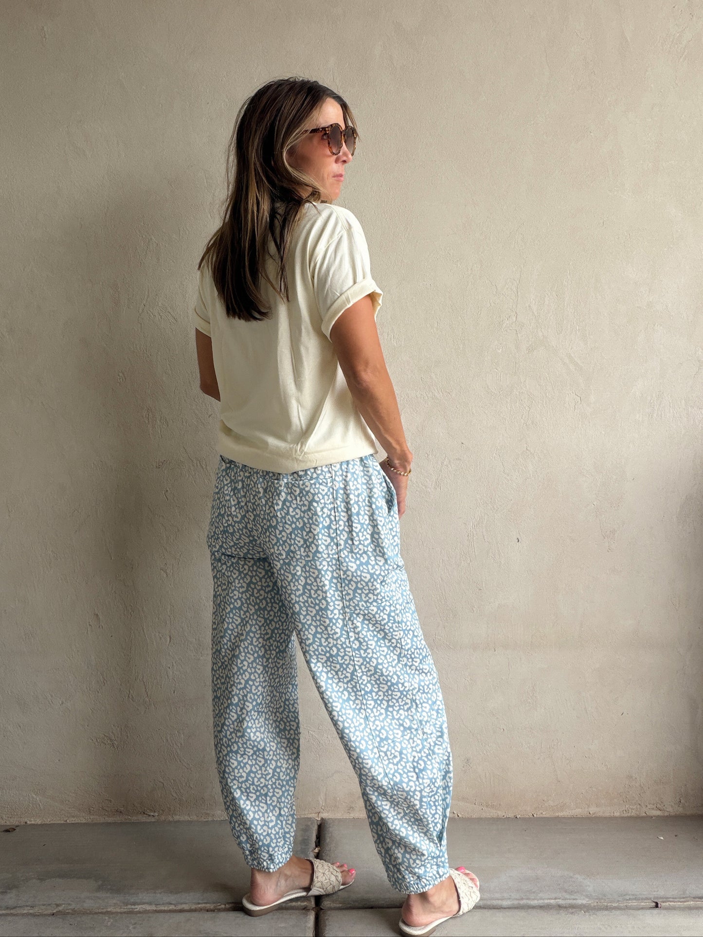 Mallory Pants in Blue & White