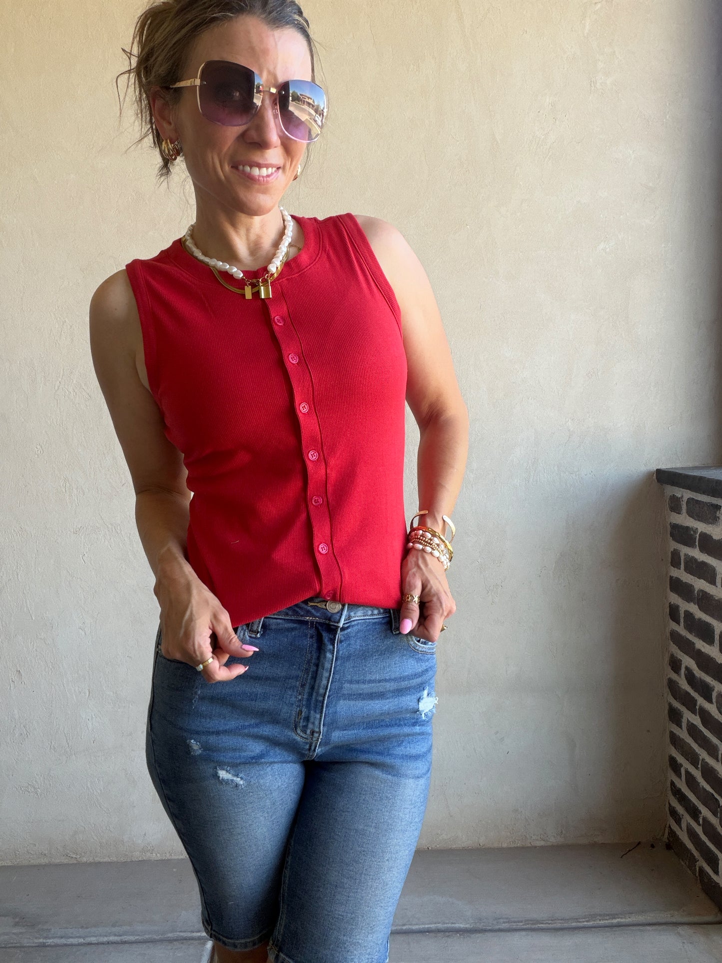 Raya Bermuda Shorts in Denim