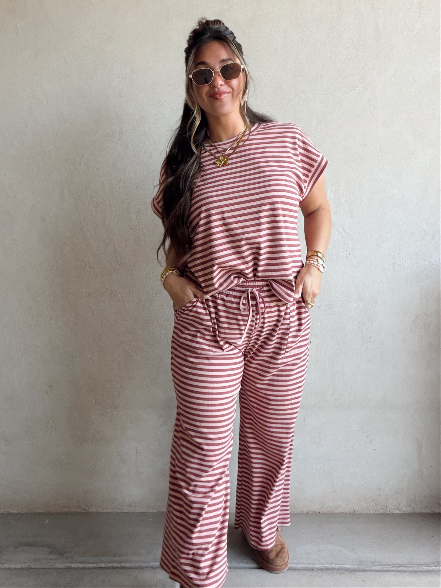 Sylvie Set in Dusty Rose & Dark Mauve (PREORDER - Ships May)