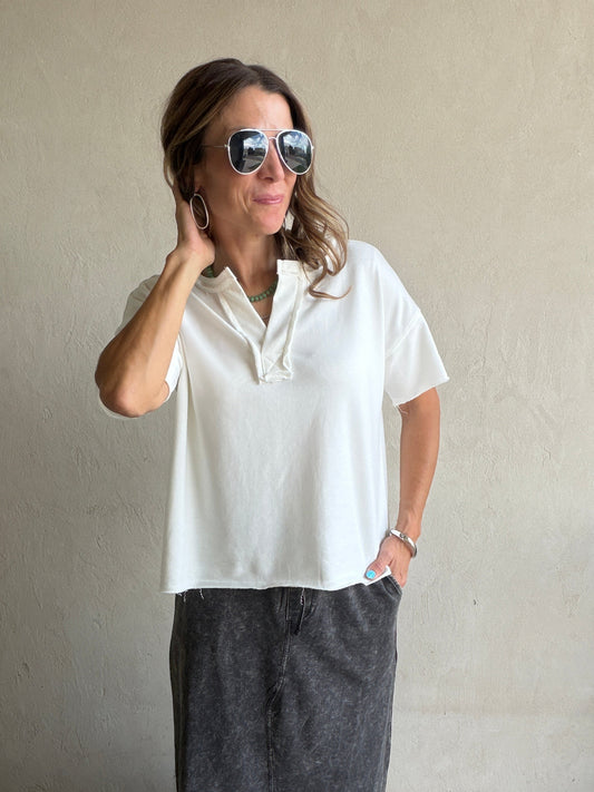 Harper Top in Ivory