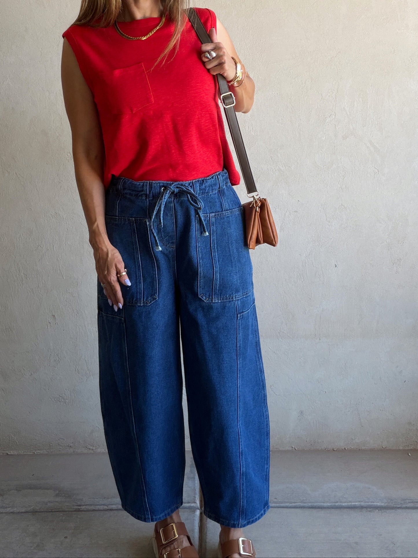 Kira Denim Pants in Dark Wash