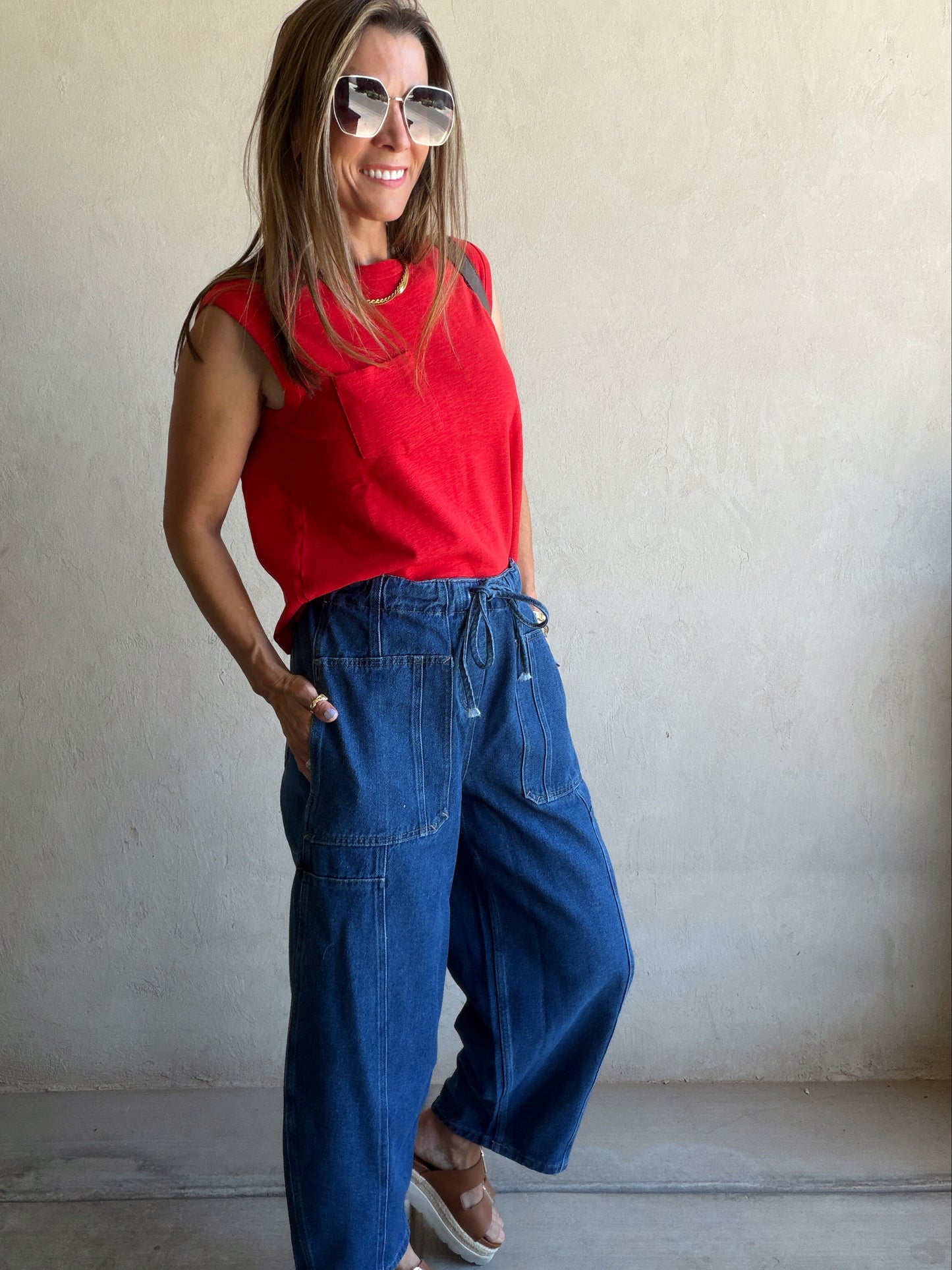 Kira Denim Pants in Dark Wash