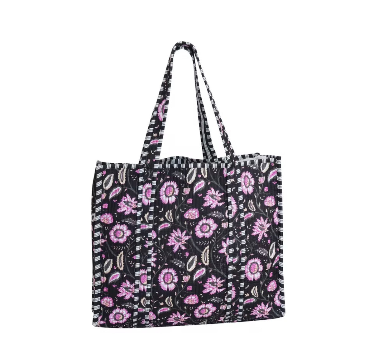 PREORDER | Mindee Quilted Bag – Black & Purple | Ships Mid-October