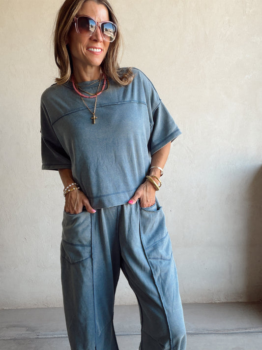 Clara Set in Slate Blue