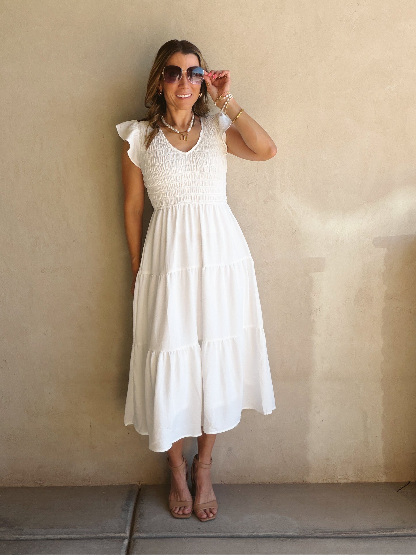 Emma Dress in White