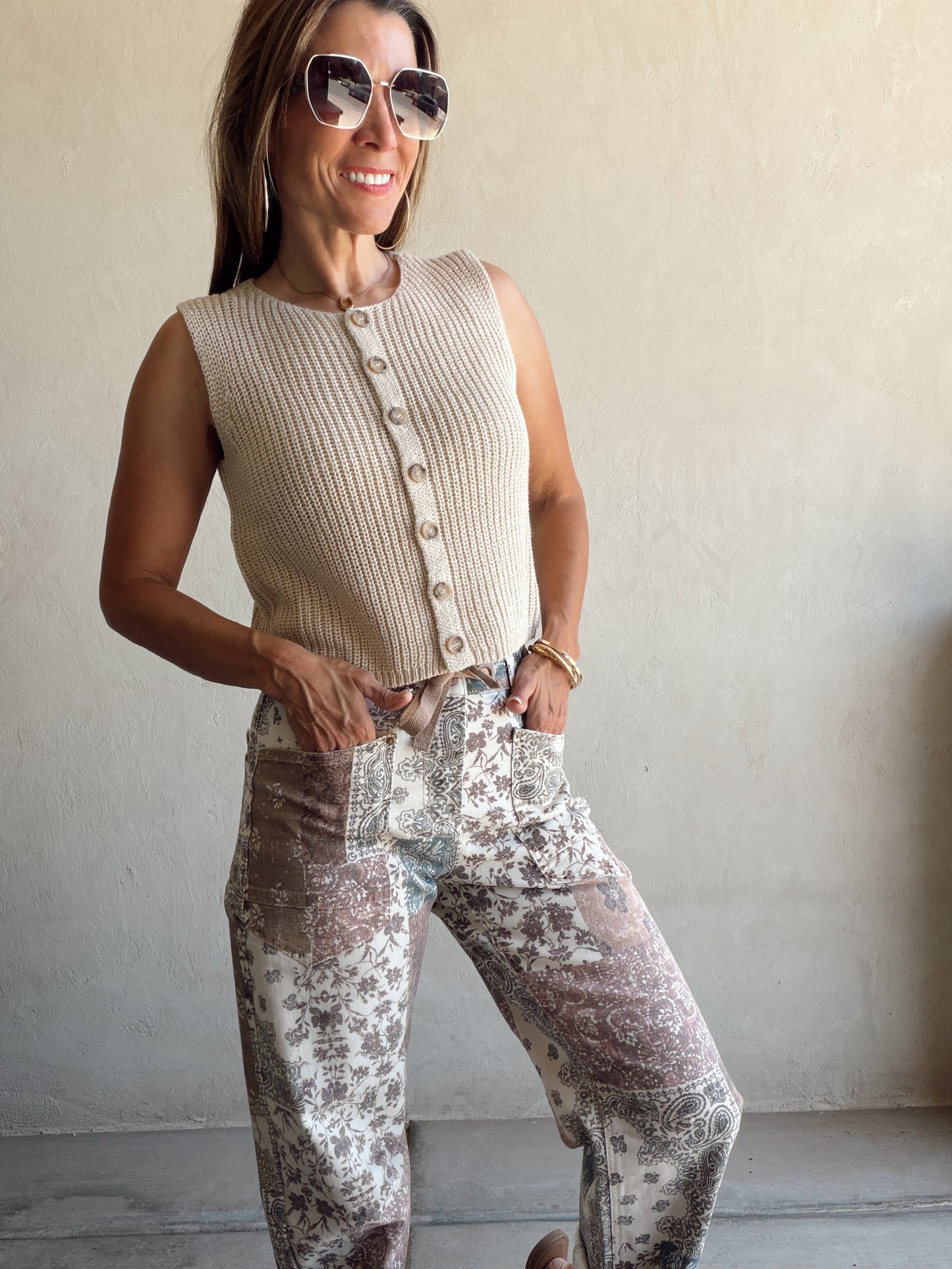 Hadley Quilted Drawstring Barrel Pants