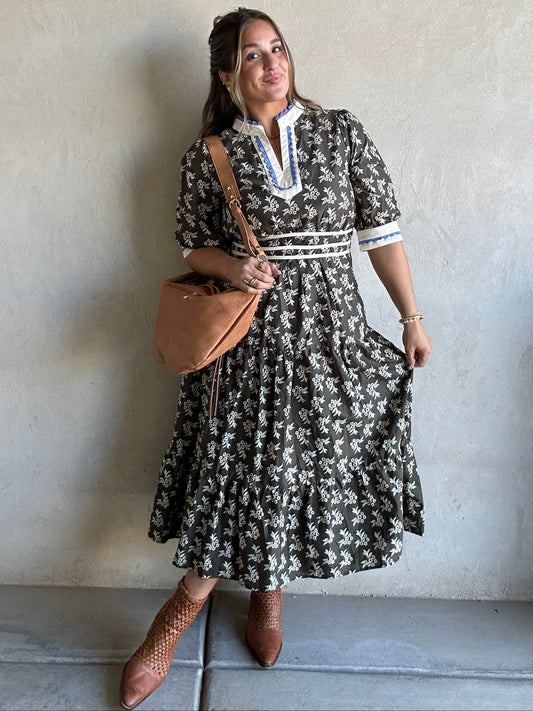 Kate Dress in Mineral Washed Charcoal