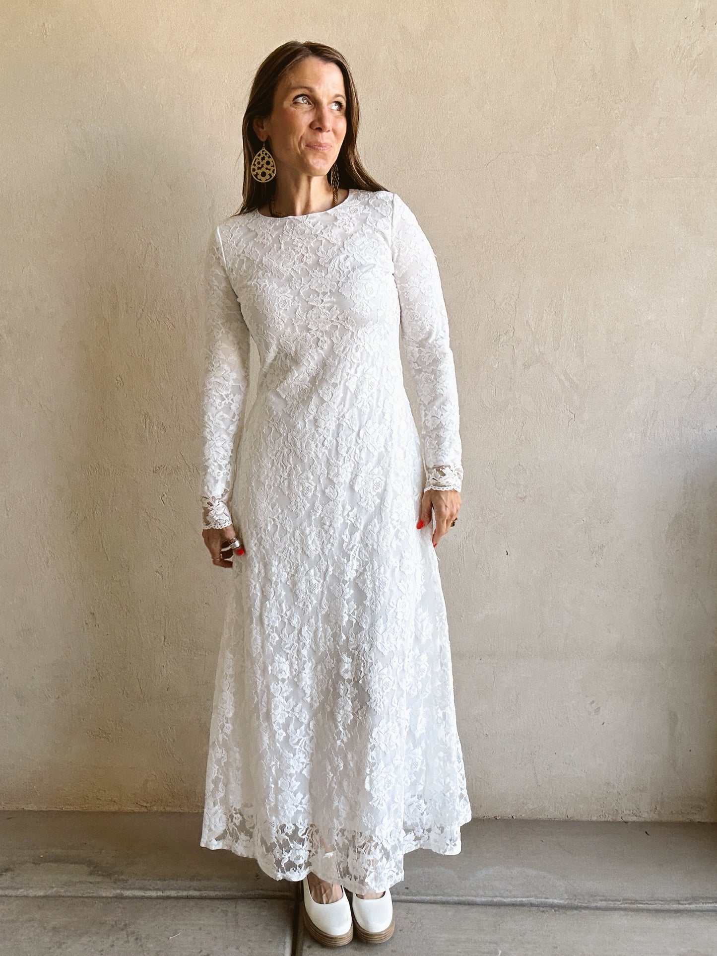 Kaylin Lace Dress in White