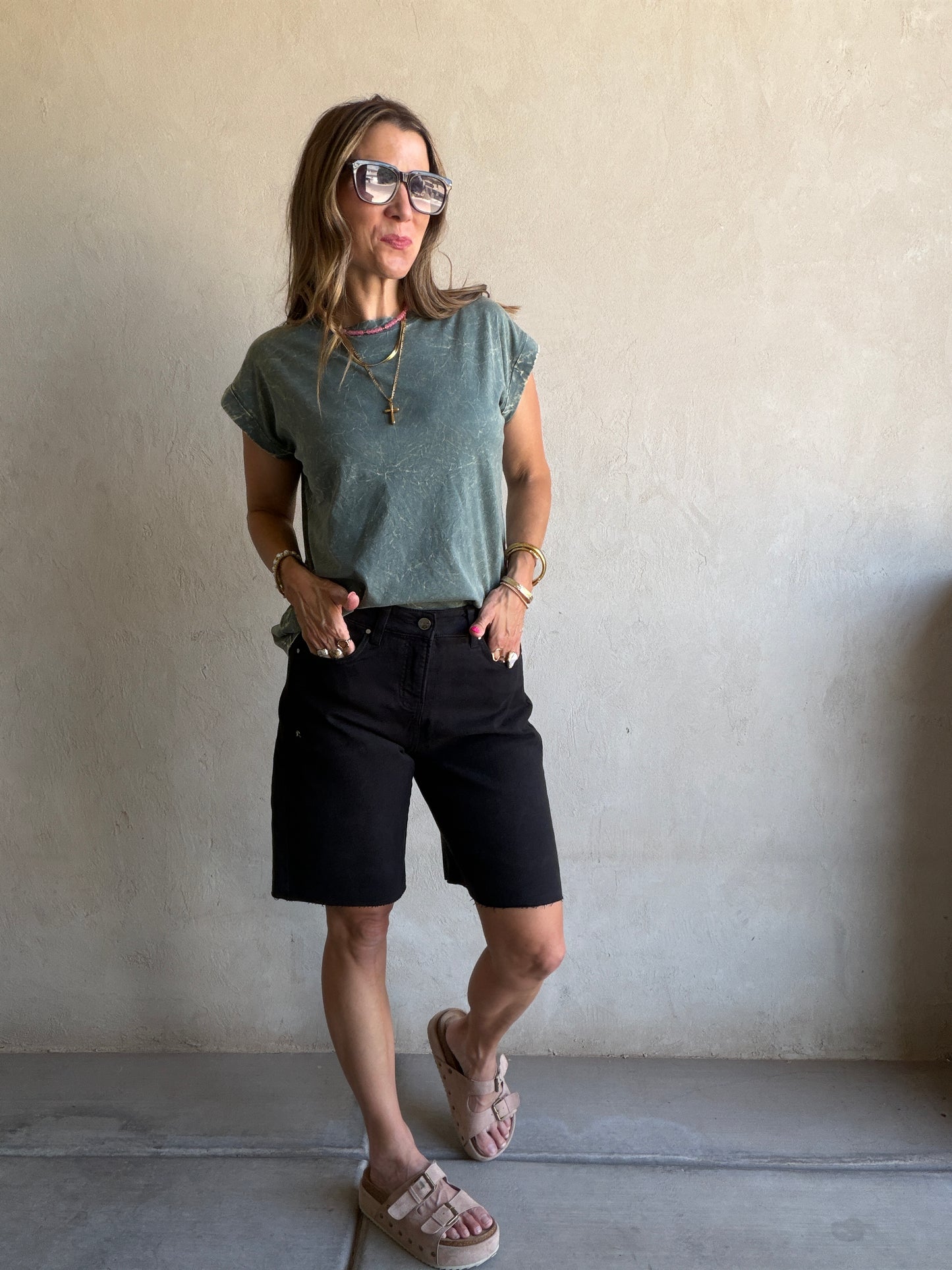 Charity Bermuda Shorts in Black