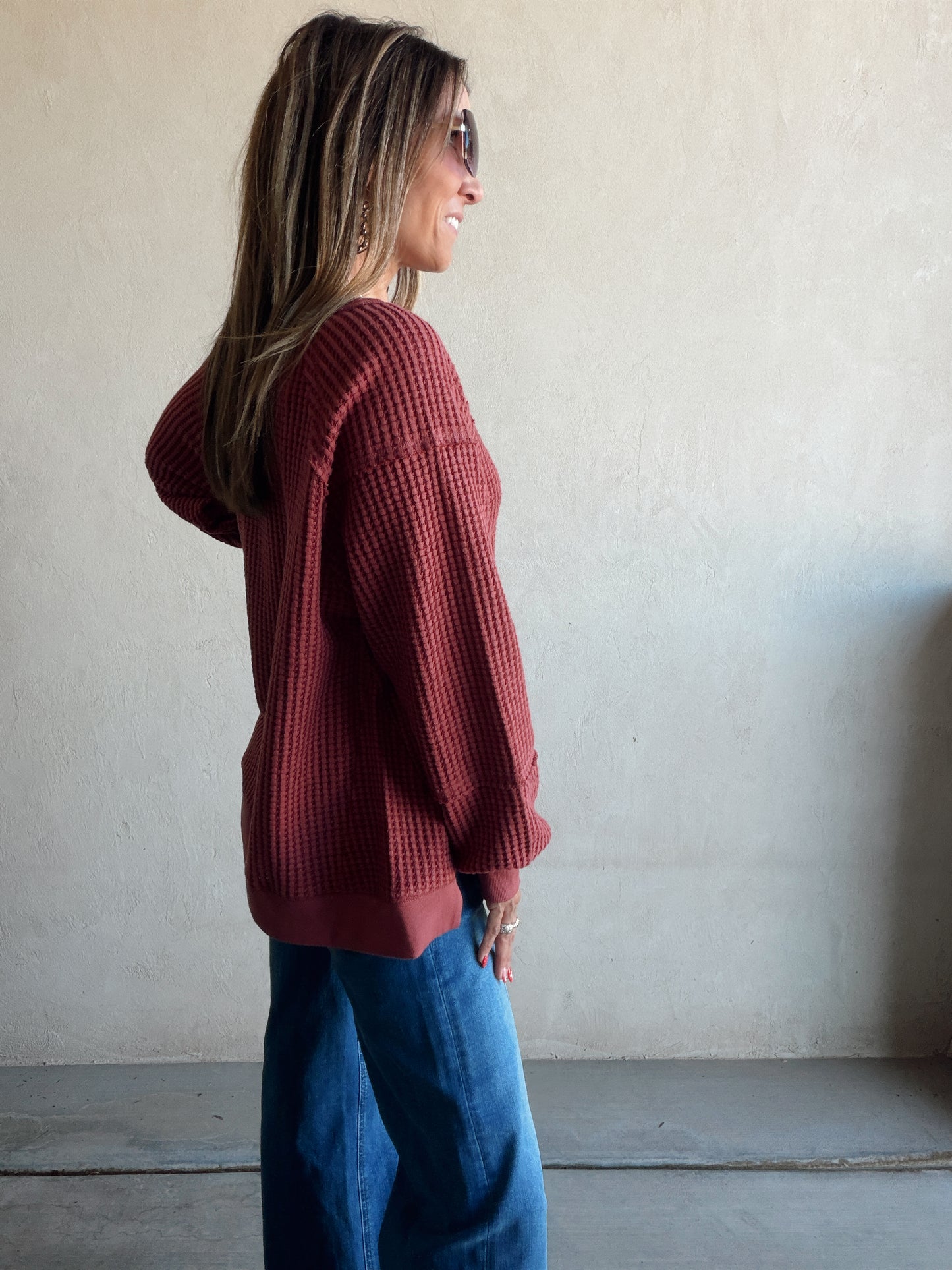 Adalyn Pullover in Burgundy