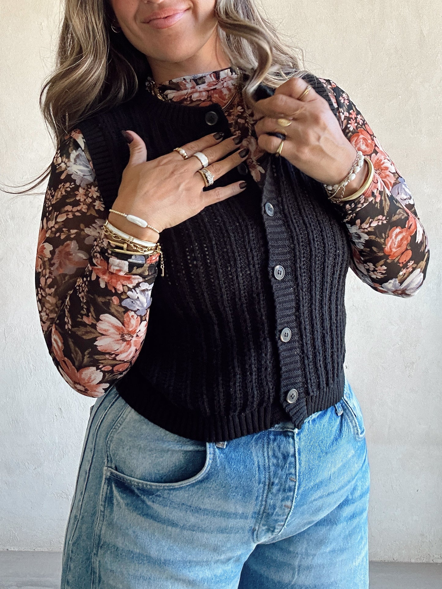 Brielle Vest in Black