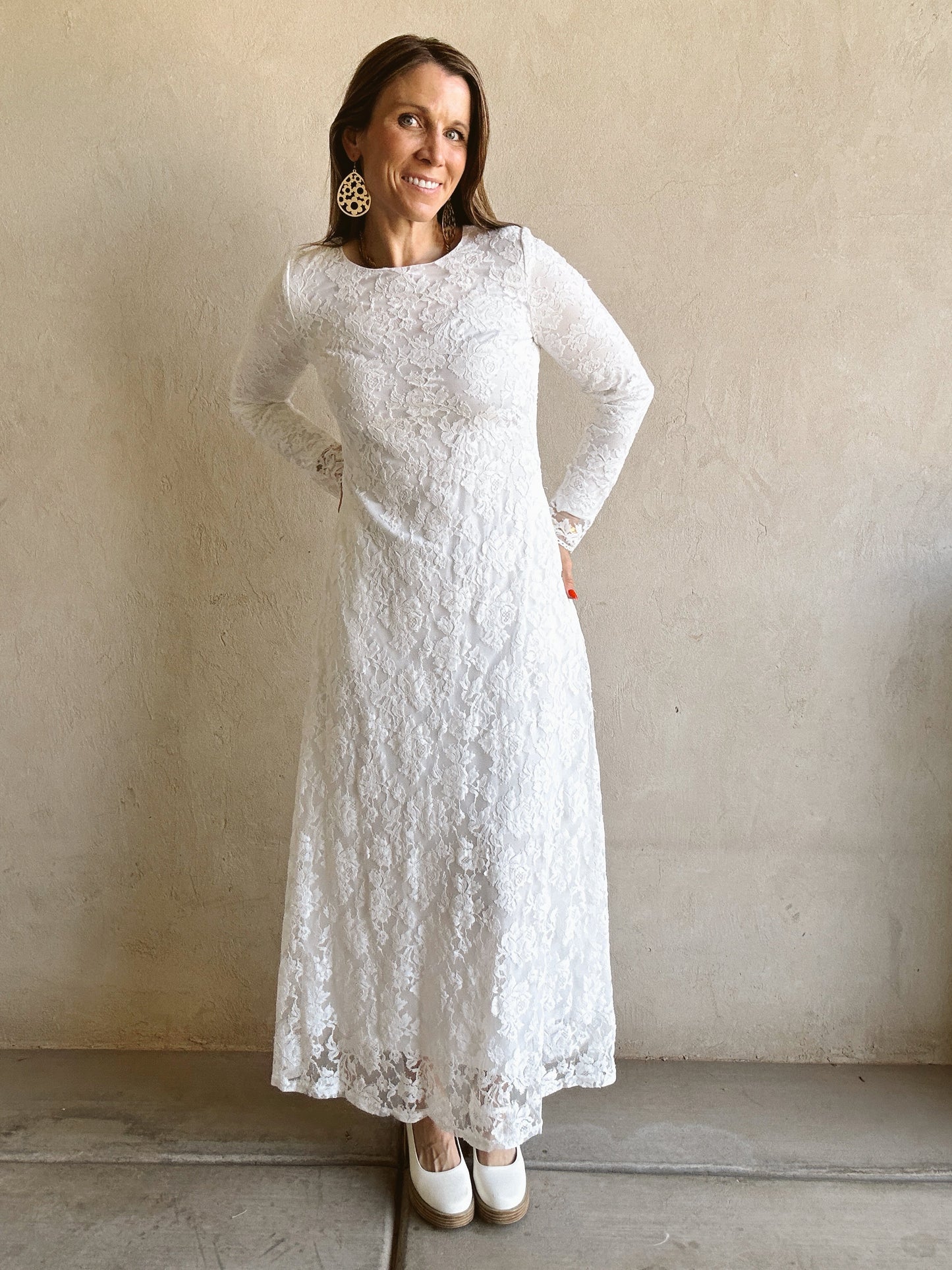 Kaylin Lace Dress in White