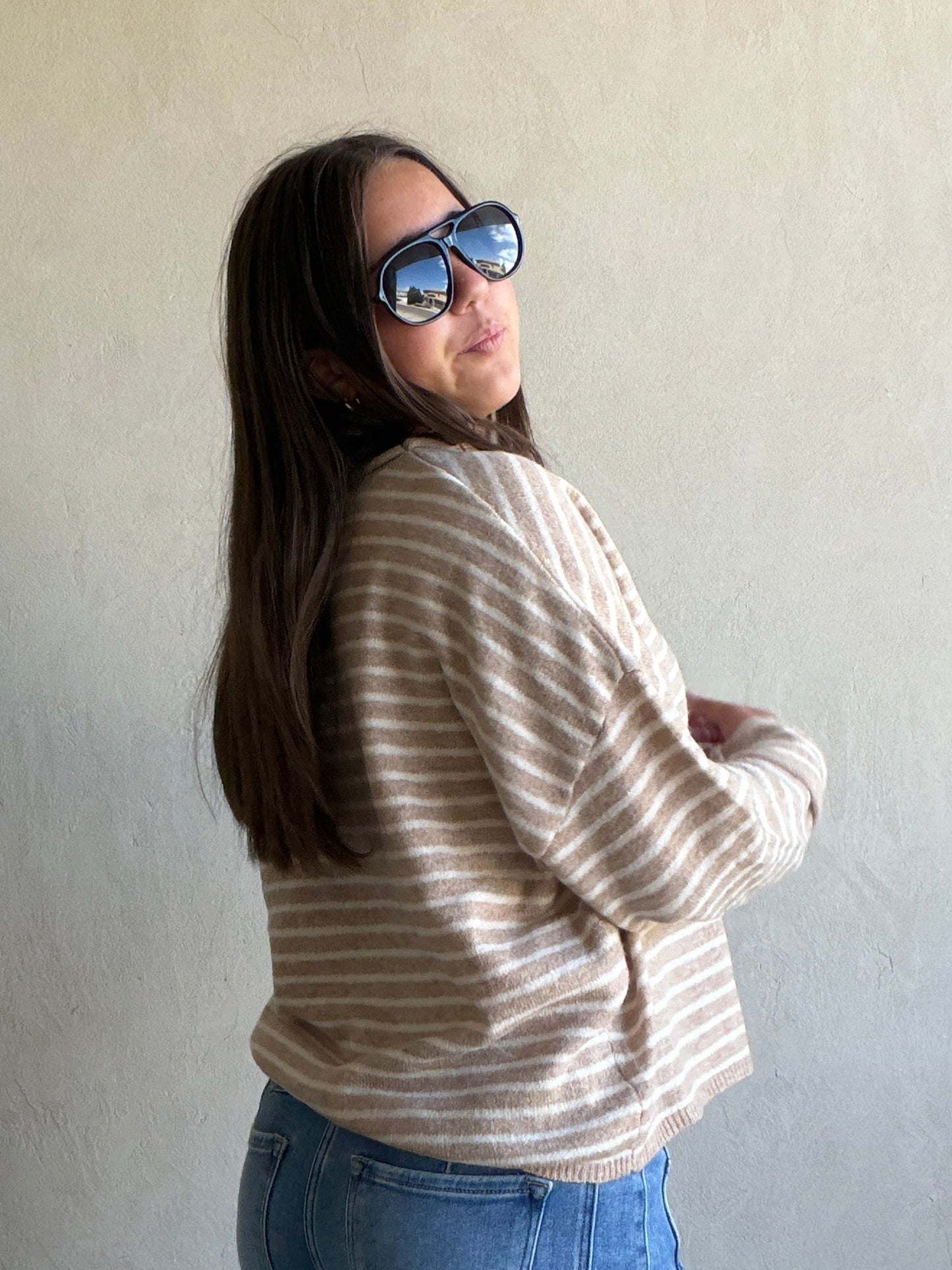 Bridget Cardigan in Light Mocha