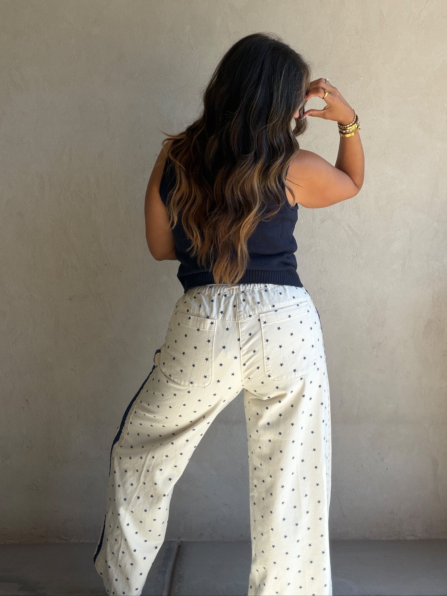 Alana Star Pants in Cream