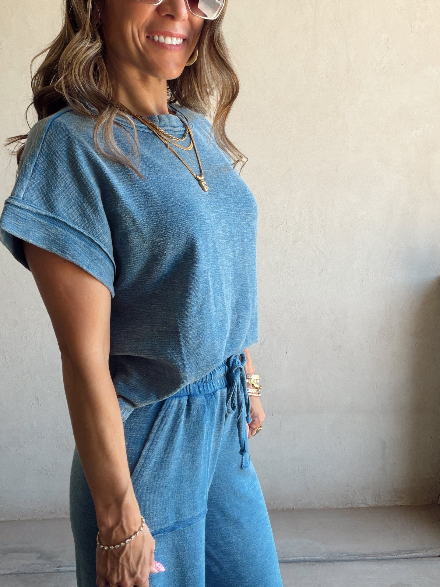 Vanessa Set in Denim Blue