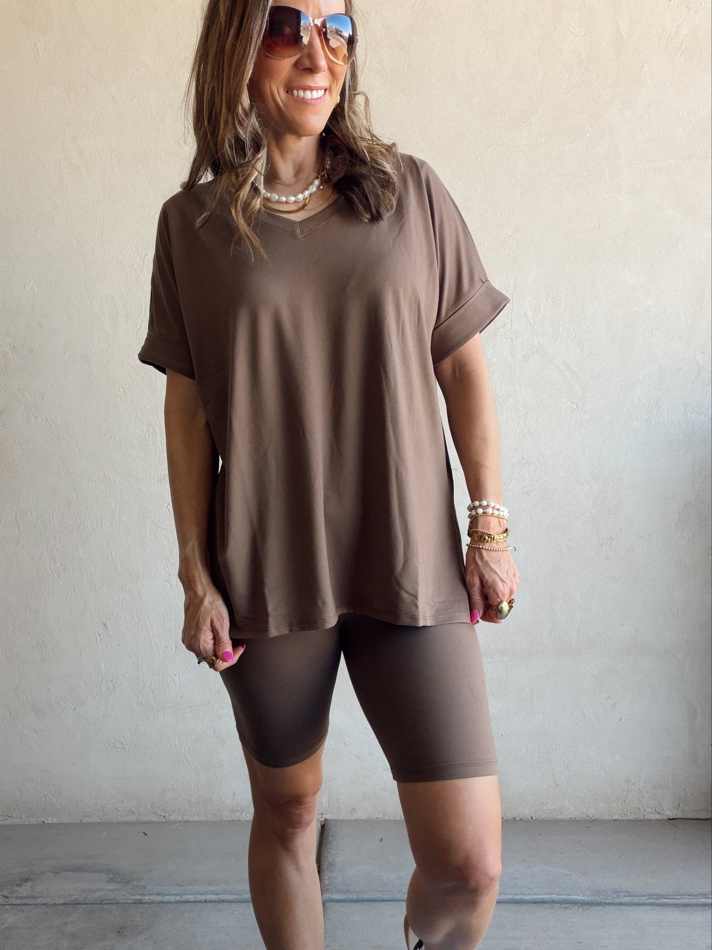 Jillian Heavenly Biker Set in Brown