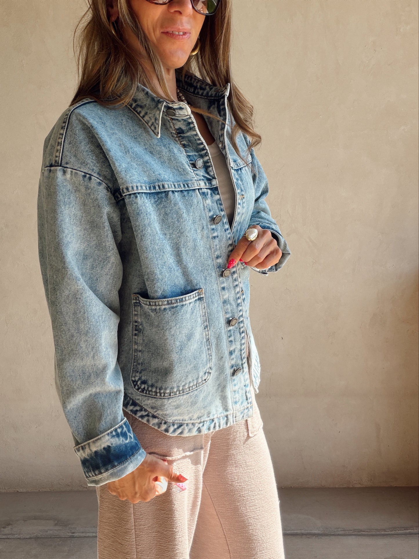Rebecca Distressed Denim Jacket