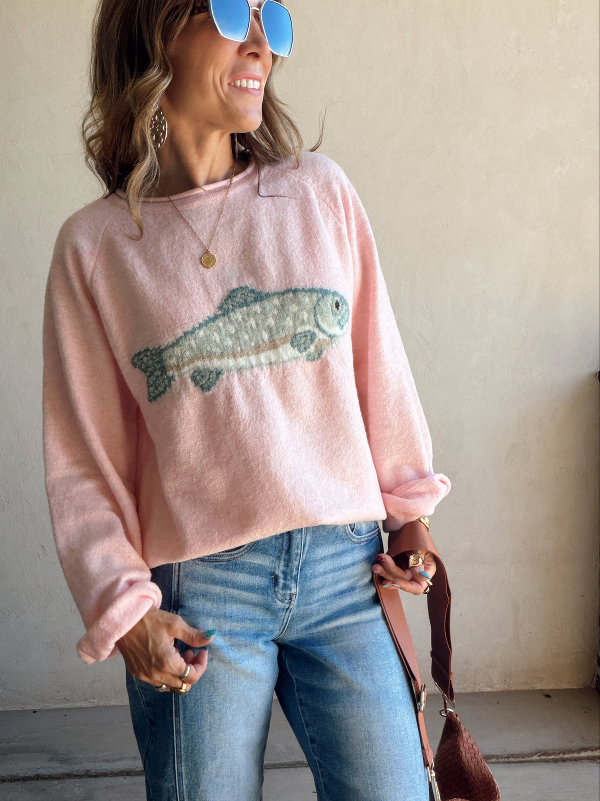 Tina Trout Sweater in Pink