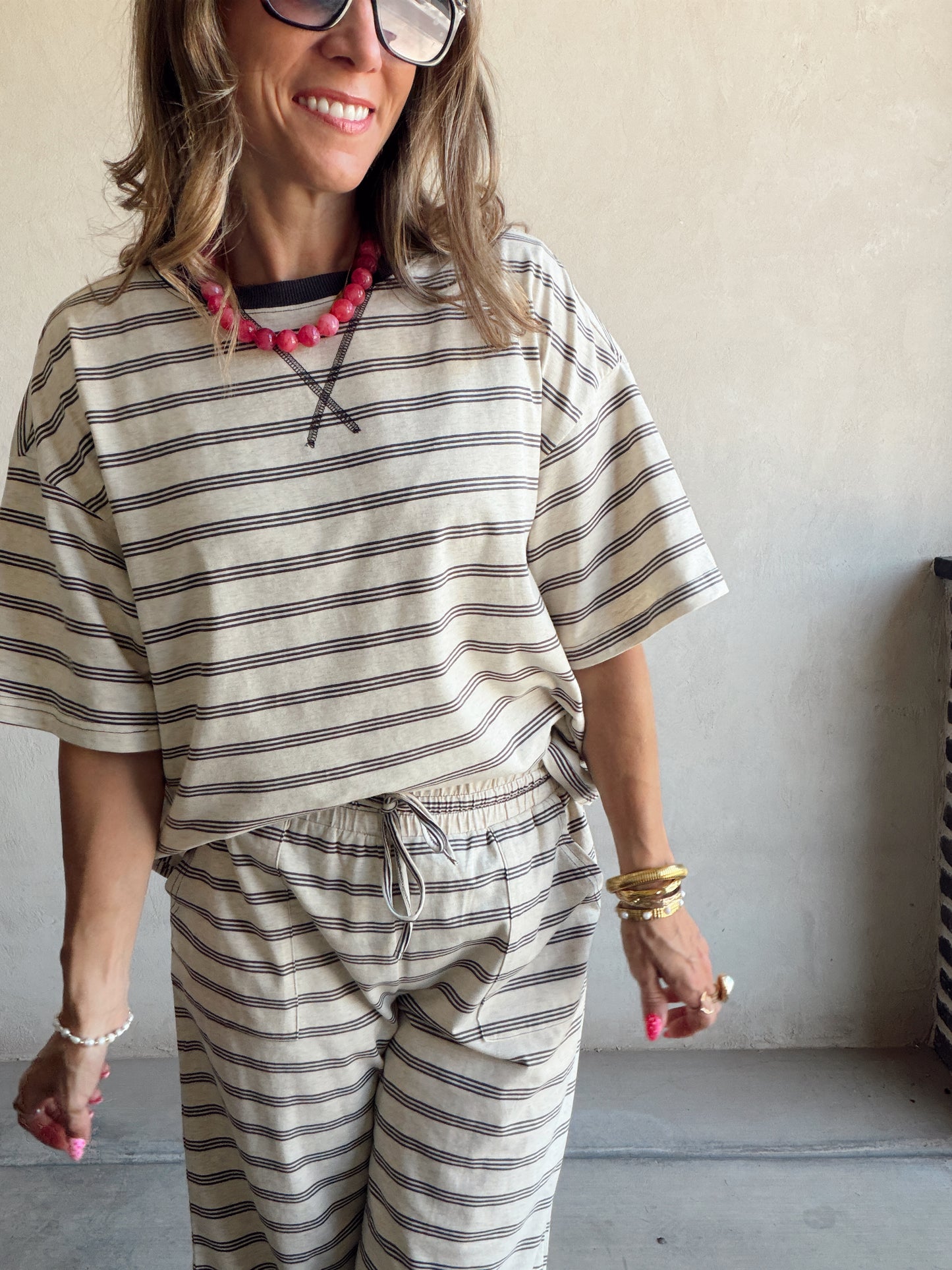 Josie Set in Oatmeal & Charcoal