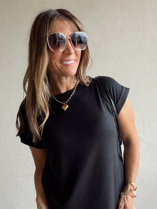 Heather Heart Necklace in Gold