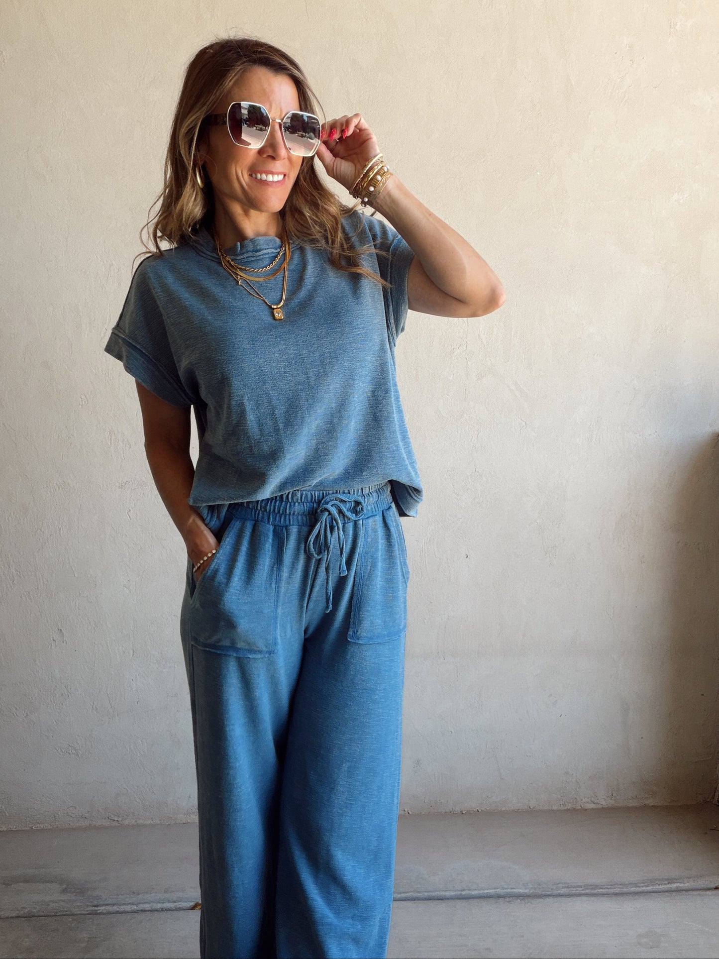 Vanessa Set in Denim Blue