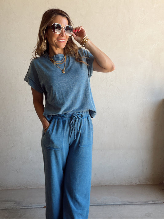 Vanessa Set in Denim Blue
