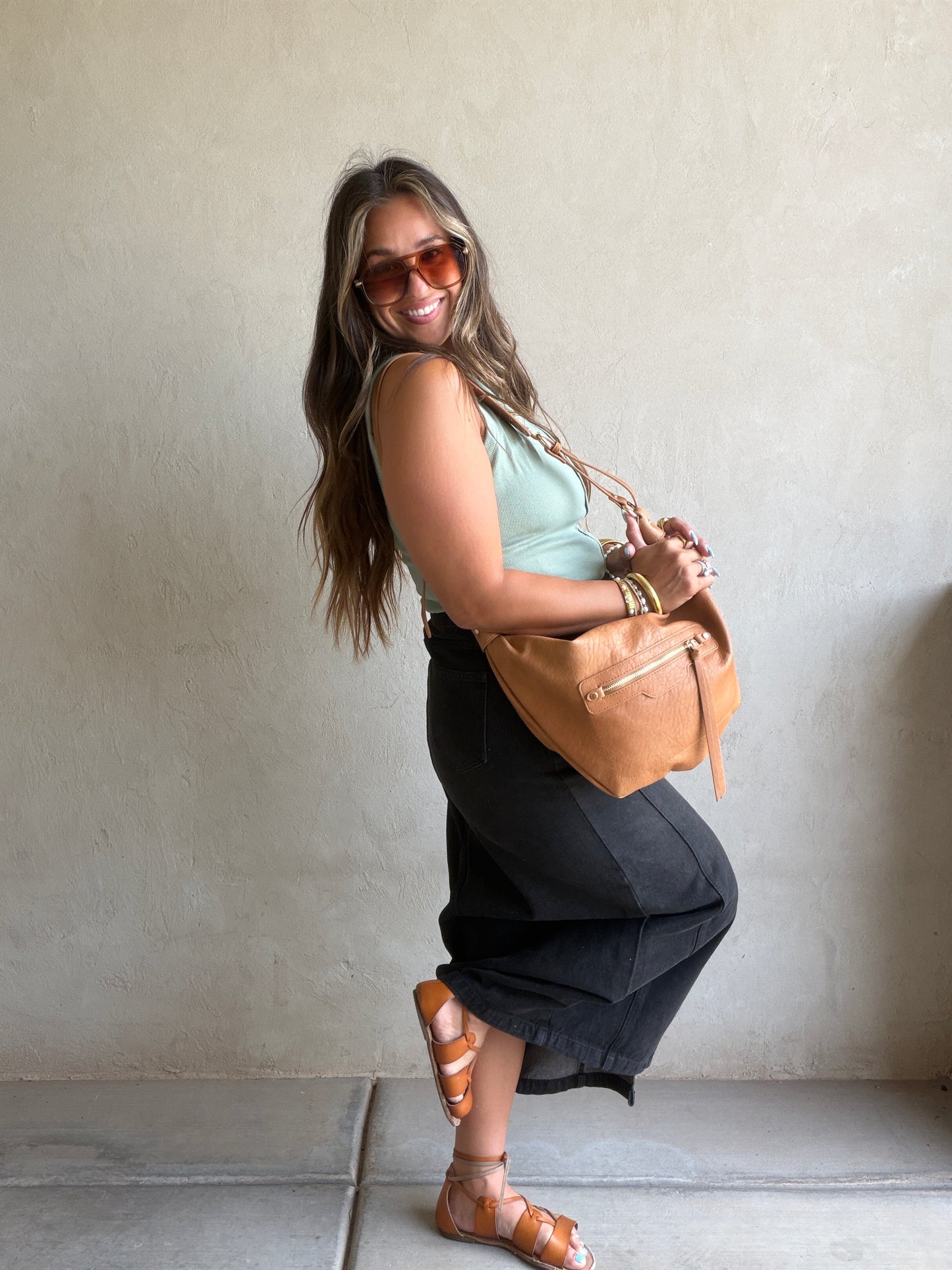 Laynie Denim Skirt in Black