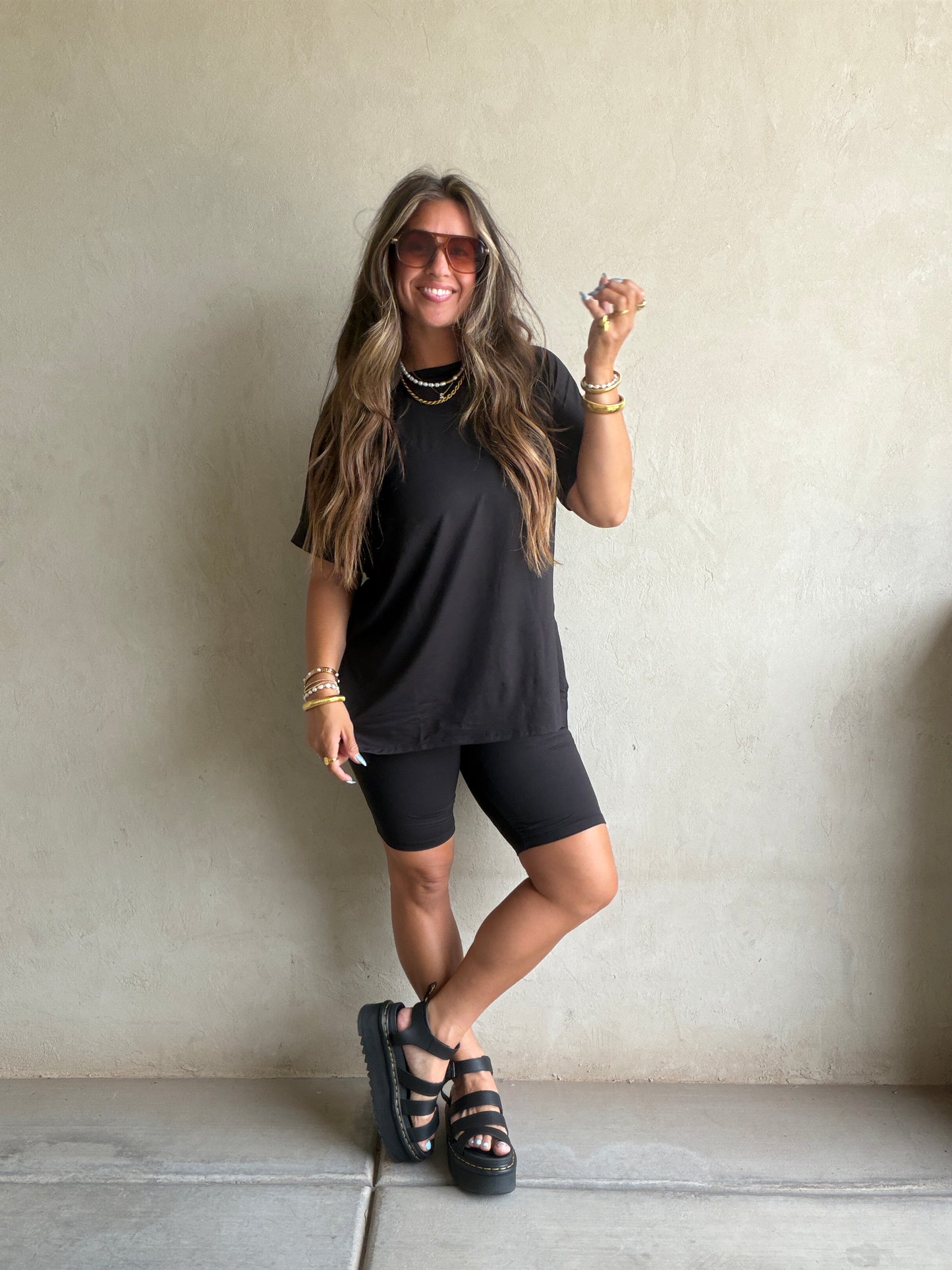Jillian Heavenly Biker Set in Black