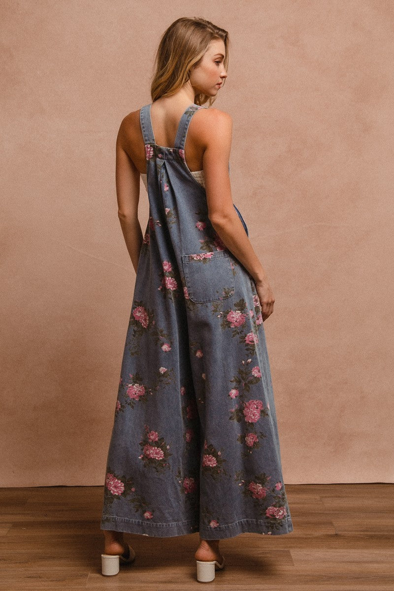 Bibi Floral Long Overalls